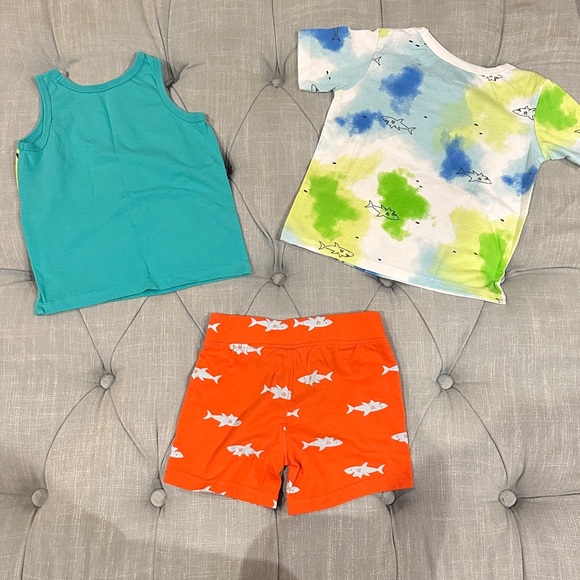 Falls Creek Kids' Teal and Yellow Dinosaur Tank Top - Picture 5 of 5